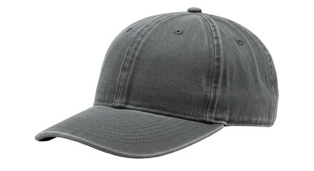 Fototapeta premium Isolated Gray Baseball Cap with Adjustable Strap