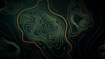 Futuristic Holographic Terrain environment, geomorphology, topography loop motion graphic user...