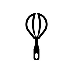 Fototapeta premium Balloon Whisk Icon with Bold Loops and Compact Handle Design