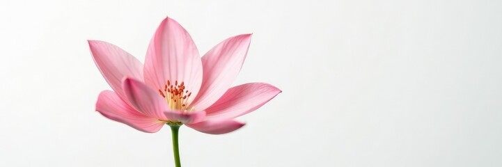 Fototapeta premium Delicate flower with intricate petals on a clean white background, petal, pure