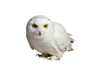 Isolated Snowy Owl Majestic Arctic Bird