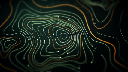 Futuristic Holographic Terrain environment, geomorphology, topography loop motion graphic user interface head up display screen