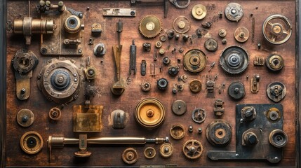 Prototype of a mechanical device partially disassembled, revealing gears and actuators inside