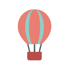 Colorful Air Balloon Icon Vector Design
