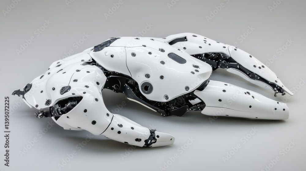 Poster robotic joint mechanism assembled with sensors and feedback loops documented in binder
