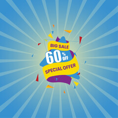 Sale tags collection. Special offer, big sale, discount, best price, mega sale banner set. Shop or online shopping. Sticker, badge, coupon, store. Vector Illustration. 