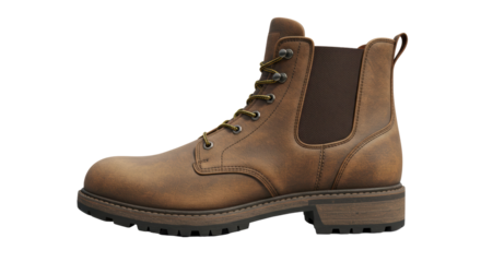 Isolated Brown Leather Boot