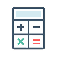 Fototapeta premium Simple Calculator Icon Vector Design