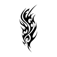 Obraz premium Tribal Flame Logo Design Illustration Tattoo ink vecto design