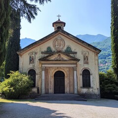 Fototapeta premium Bellagio's Santa Maria church.