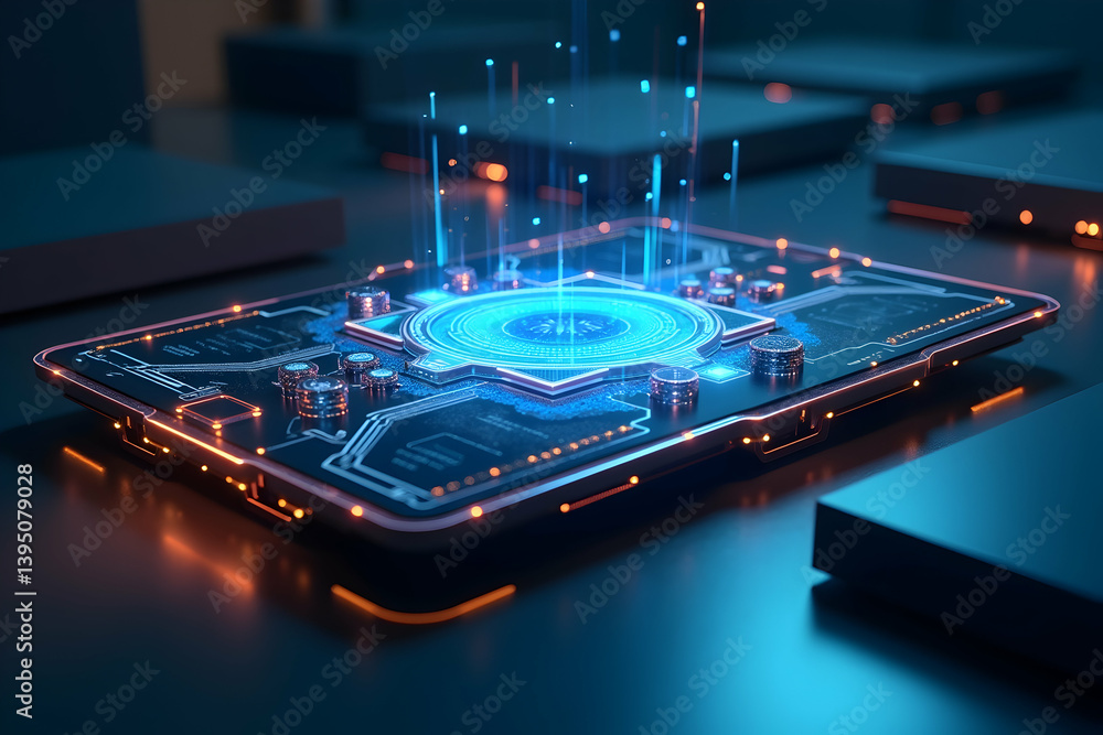 Aufkleber futuristic ai trading platform, a sleek and innovative system for automated finance and investment s