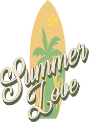 Summer quotes Retro Vector Illustrator Design