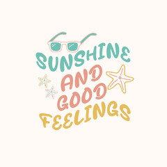 Summer quotes Retro Vector Illustrator Design