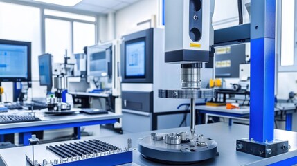System testing environment with calibration equipment, test rigs, and sensors to measure operational efficiency