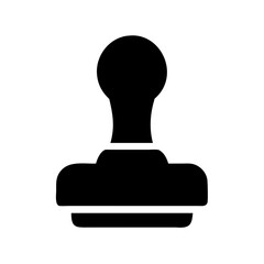 Rubber Stamp Icon Vector &ndash; Custom Approval and Seal Symbol Design