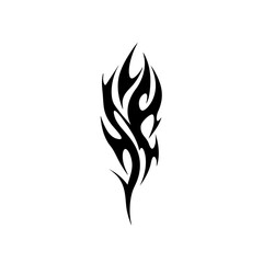 Tribal Flame Tattoo Design Logo Vector