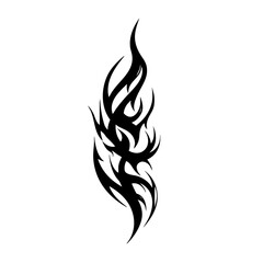 Tribal Flame Tattoo Design Logo Vector