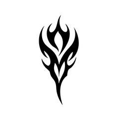 Tribal Flame Tattoo Design Logo Vector