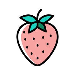 Obraz premium Strawberry Fruit Icon Vector Design