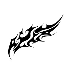 Tribal Flame Tattoo Design Logo Vector