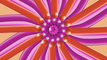 Colorful 3D Radial Pattern Background