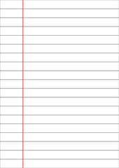 white lined paper, sheet of paper