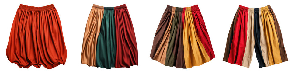 Bohemian harem pants with flowy fabric in vibrant colors, perfect for casual wear and comfort