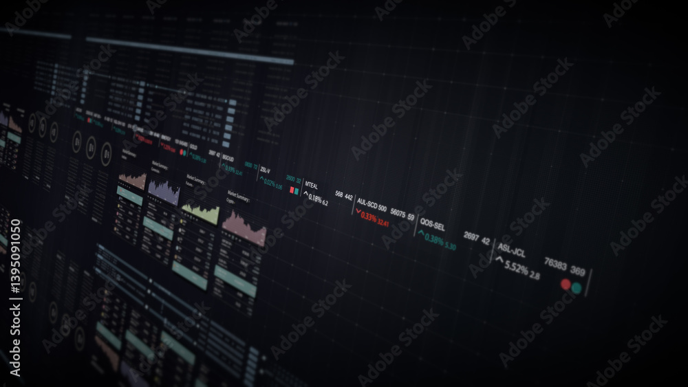 Leinwandbilder dynamic data visuals for business info graphics, animated charts, and data-driven insights for a bus