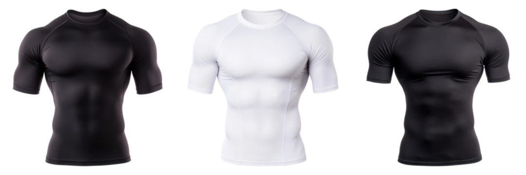 Compression shirt, athletic wear, performance clothing, fitness apparel, short sleeve, moisture wicking fabric, stylish design