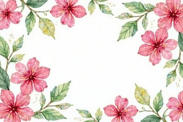 Delicate watercolor floral pattern, soft hues, romantic, organic