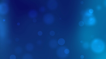 Deep Blue Fade Abstract Background With Soft Glowing Bokeh Light Effects