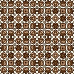 seamless pattern with geometric flowers abstract background