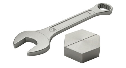 Isolated Wrench and Metal Block