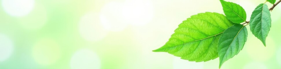 Obraz premium Green leaf isolated on white background with soft focus effect, leafy greens, botanical