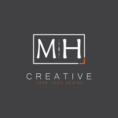 Fototapeta premium initial monogram logo for Creative with square style design.