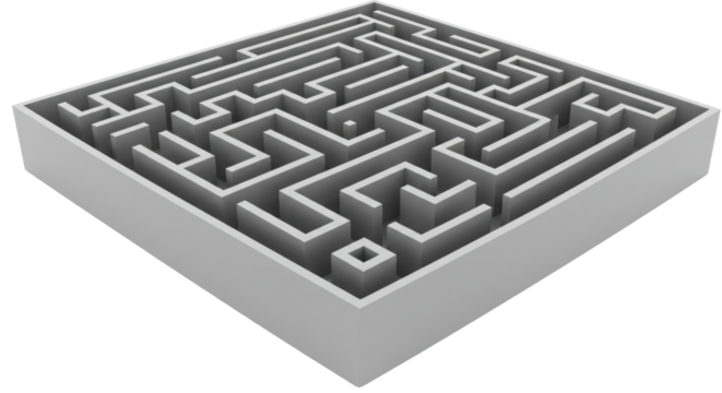 Isolated Gray Maze