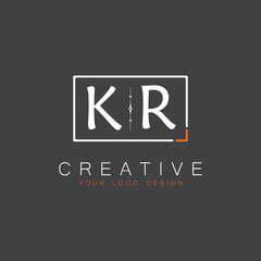 Fototapeta premium initial monogram logo for Creative with square style design.