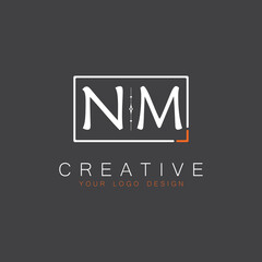 Fototapeta premium initial monogram logo for Creative with square style design.
