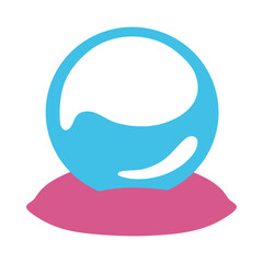 Fototapeta premium Crystal ball isolated on white background