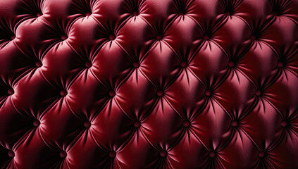 Tufted Red Leather Background Image Luxurious Padded Surface Design Wallpaper