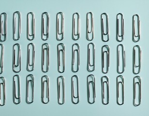 Metallic Paper Clips on Pastel