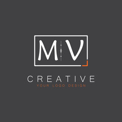 Fototapeta premium initial monogram logo for Creative with square style design.