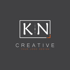initial monogram logo for Creative with square style design.