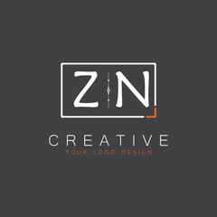 Fototapeta premium initial monogram logo for Creative with square style design.
