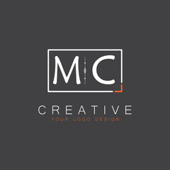 initial monogram logo for Creative with square style design.