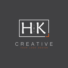 Fototapeta premium initial monogram logo for Creative with square style design.