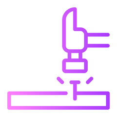 hammer gradient icon