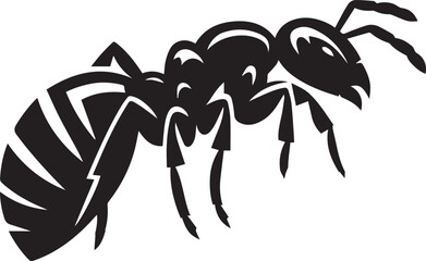 Carpenter Ant Vector | Black Ant Silhouette Clipart Illustration	
