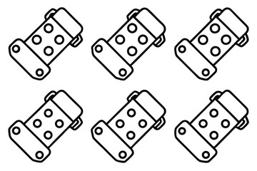 Brake pedal line art detailed design illustration