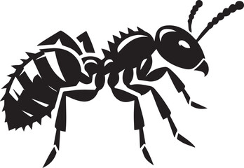 Carpenter Ant Vector | Black Ant Silhouette Clipart Illustration	
